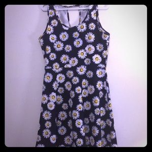 Navy Blue Daisy Dress